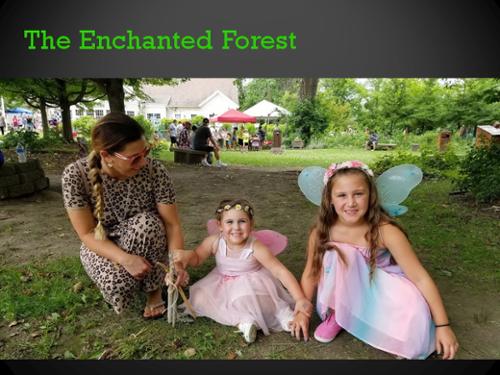 On Enchanted Forest day families gather in the park for crafts and games and to build houses for the fairies that dwell throughout our park.